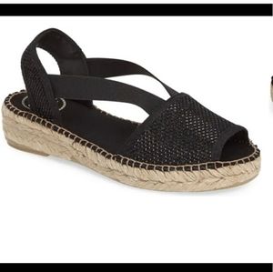 Toni Pons Origins Estel espadrille sandal black sparkle 37 (fits a size 6.5-7)